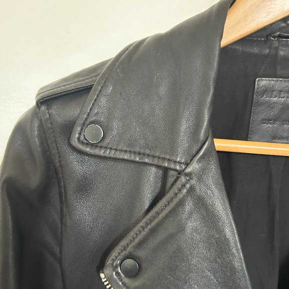 All Saints Balfern Leather Jacket - Picture 5 of 7